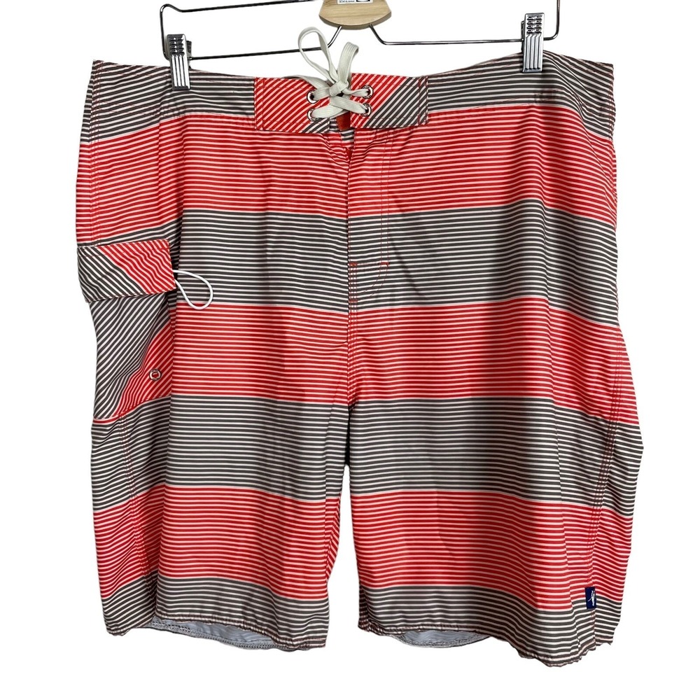 Toes on the Nose Surf Trunks 38 Beach Coastal Striped Resort‎ Island Surfcore